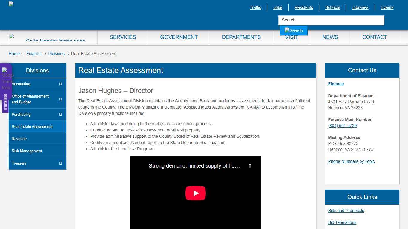 Real Estate Assessment » Henrico County, Virginia